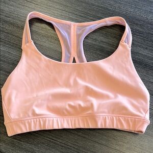 Athleta Pink racerback  Sports Bra size Medium